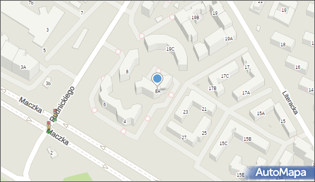 Warszawa, Rudnickiego Klemensa Stanisława, gen., 8A, mapa Warszawy