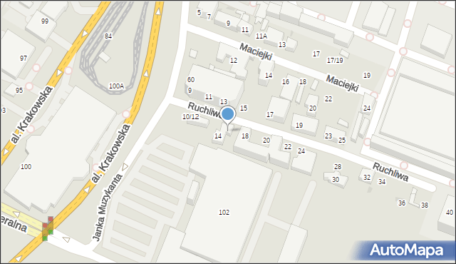 Warszawa, Ruchliwa, 16, mapa Warszawy