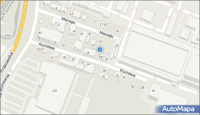 Warszawa, Ruchliwa, 23, mapa Warszawy