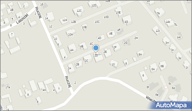 Warszawa, Ruczaj, 2D, mapa Warszawy