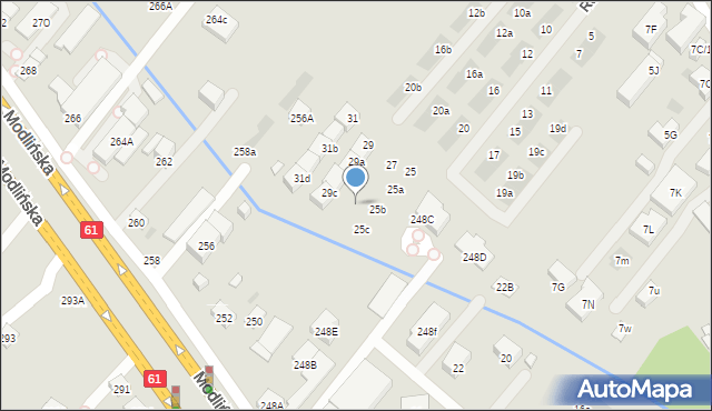Warszawa, Rustykalna, 27b, mapa Warszawy