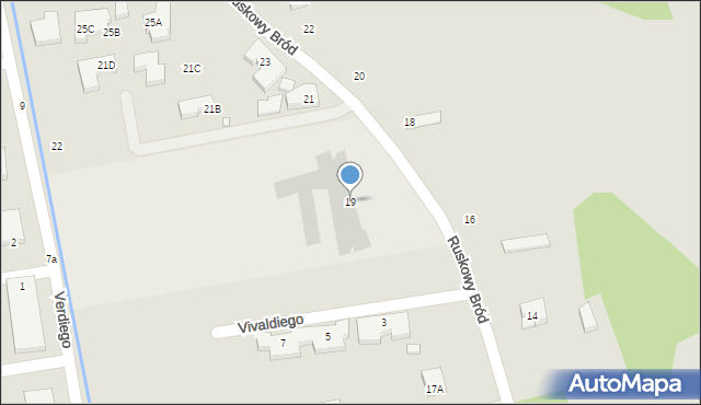 Warszawa, Ruskowy Bród, 19, mapa Warszawy