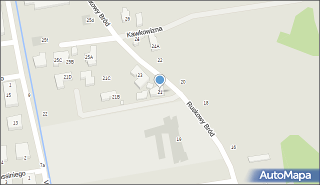 Warszawa, Ruskowy Bród, 21, mapa Warszawy