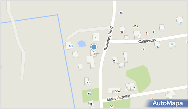 Warszawa, Ruskowy Bród, 59, mapa Warszawy