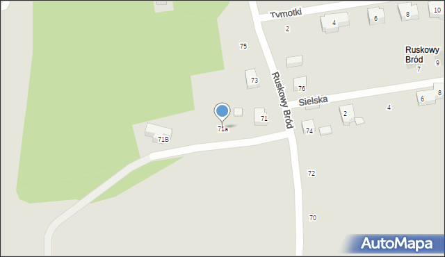 Warszawa, Ruskowy Bród, 71a, mapa Warszawy