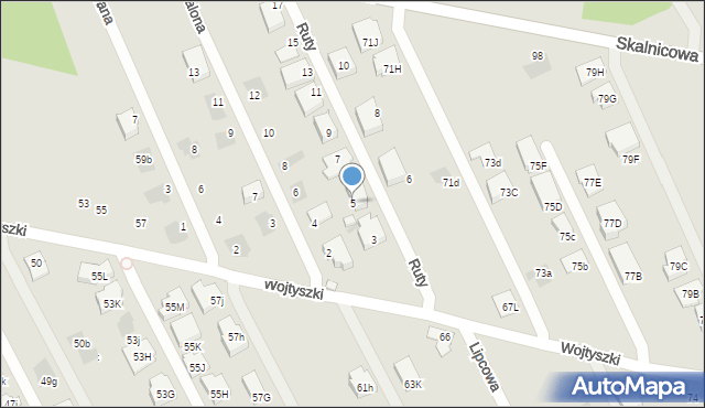 Warszawa, Ruty, 5, mapa Warszawy