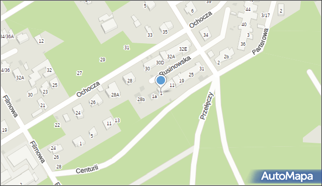 Warszawa, Rusinowska, 1, mapa Warszawy