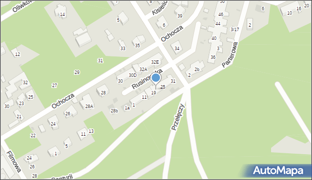 Warszawa, Rusinowska, 21, mapa Warszawy