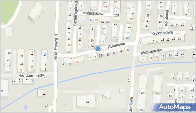 Warszawa, Rubinowa, 20, mapa Warszawy
