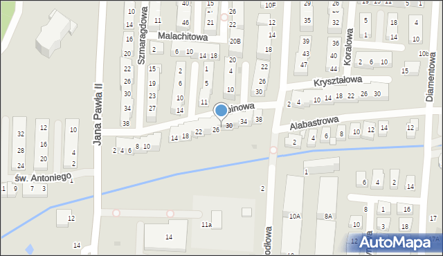 Warszawa, Rubinowa, 28, mapa Warszawy