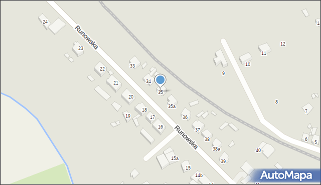 Węgorzyno, Runowska, 35, mapa Węgorzyno
