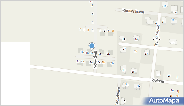 Wojnowice, Rubinowa, 1a, mapa Wojnowice