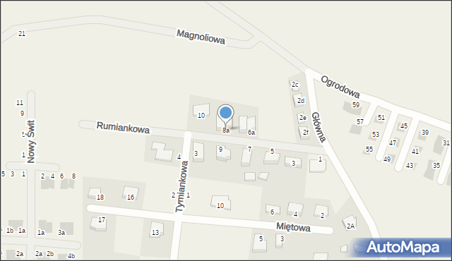 Wojnowice, Rumiankowa, 8a, mapa Wojnowice