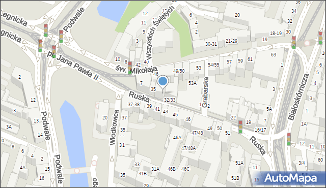 Wrocław, Ruska, 34, mapa Wrocławia