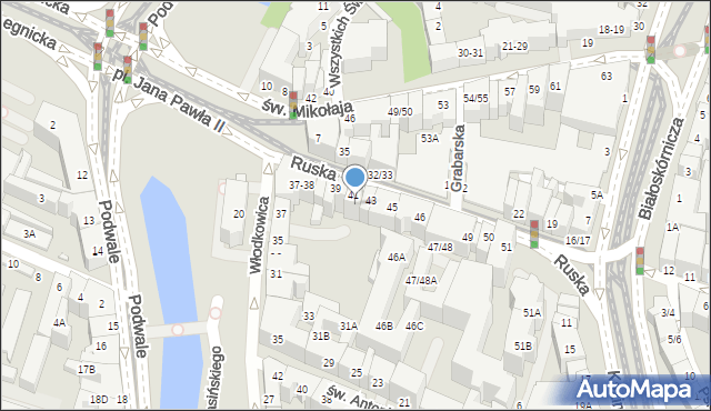 Wrocław, Ruska, 41-42, mapa Wrocławia