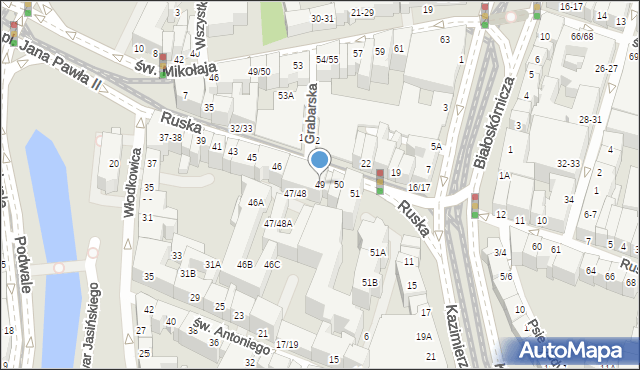 Wrocław, Ruska, 49, mapa Wrocławia