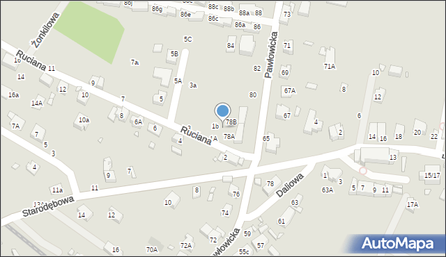 Wrocław, Ruciana, 1, mapa Wrocławia