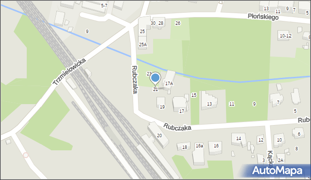 Wrocław, Rubczaka Jana, 21, mapa Wrocławia