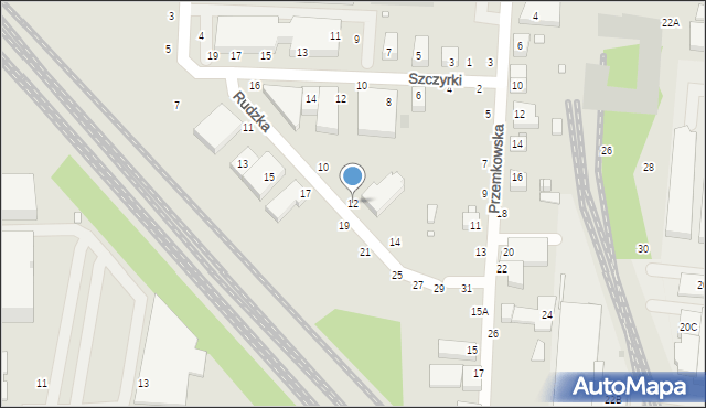 Wrocław, Rudzka, 12, mapa Wrocławia