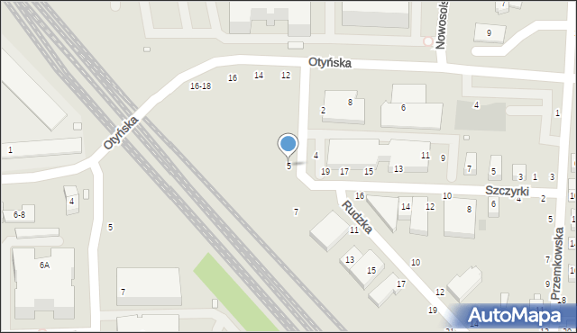 Wrocław, Rudzka, 5, mapa Wrocławia