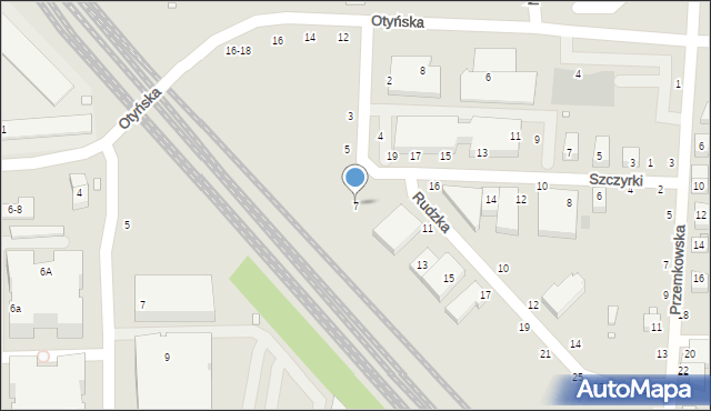 Wrocław, Rudzka, 7, mapa Wrocławia