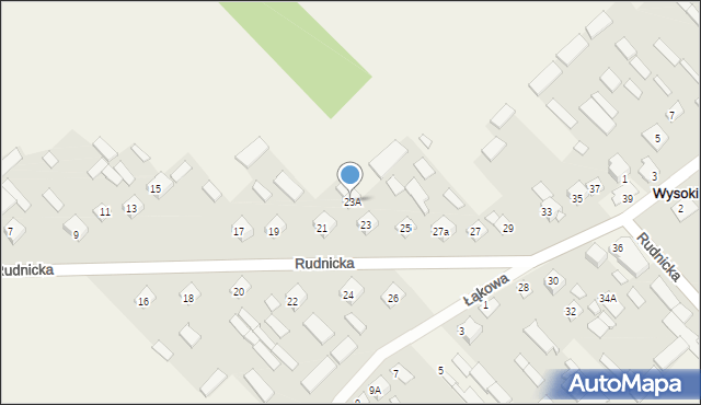 Wysokie, Rudnicka, 23A, mapa Wysokie