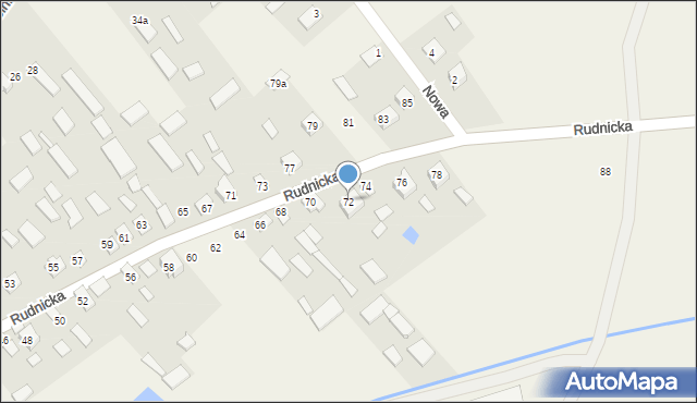 Wysokie, Rudnicka, 72, mapa Wysokie