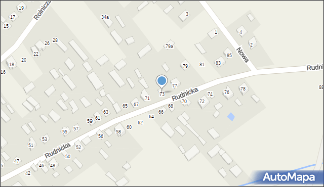Wysokie, Rudnicka, 73, mapa Wysokie