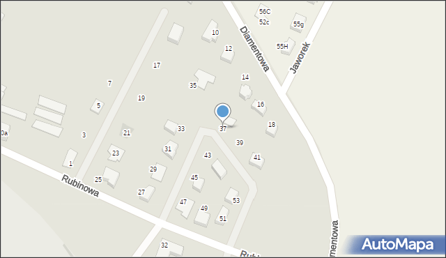 Ząbkowice Śląskie, Rubinowa, 37, mapa Ząbkowice Śląskie
