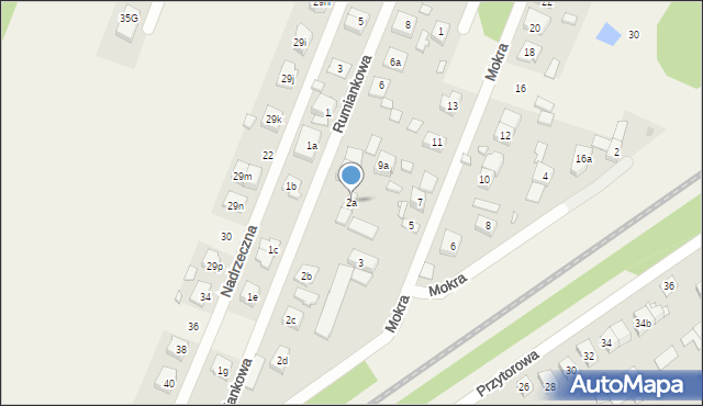Zagościniec, Rumiankowa, 2a, mapa Zagościniec