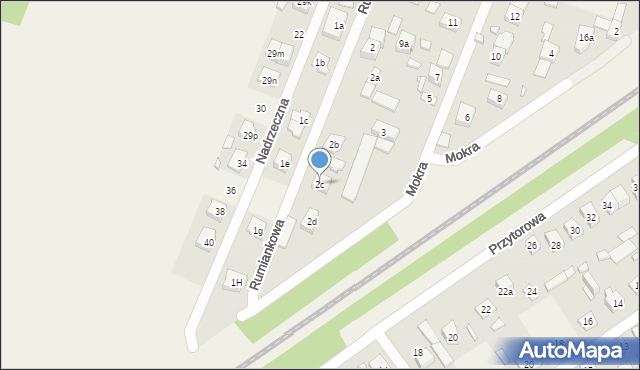 Zagościniec, Rumiankowa, 2c, mapa Zagościniec