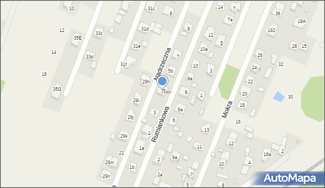 Zagościniec, Rumiankowa, 5a, mapa Zagościniec