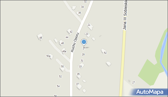Zakliczyn, Ruchu Oporu, 27, mapa Zakliczyn
