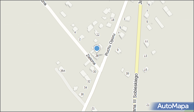 Zakliczyn, Ruchu Oporu, 28, mapa Zakliczyn