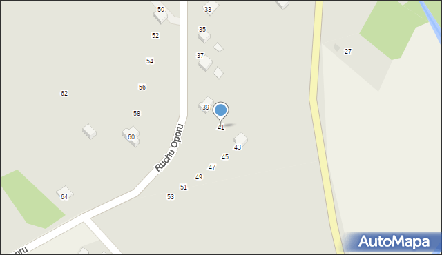Zakliczyn, Ruchu Oporu, 41, mapa Zakliczyn