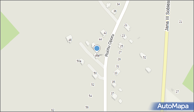 Zakliczyn, Ruchu Oporu, 46a, mapa Zakliczyn