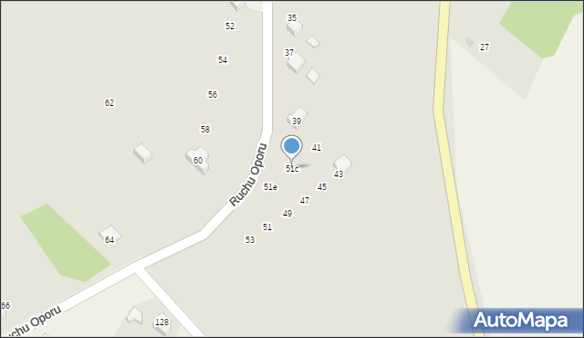 Zakliczyn, Ruchu Oporu, 51c, mapa Zakliczyn