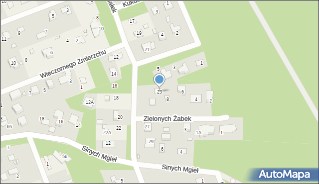 Zalesie Górne, Rusałek, 23, mapa Zalesie Górne