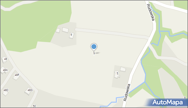 Zamarski, Rudowska, 7, mapa Zamarski