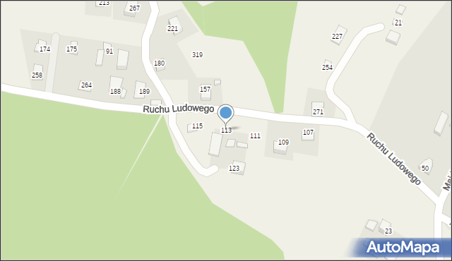 Żeleźnikowa Wielka, Ruchu Ludowego, 113, mapa Żeleźnikowa Wielka