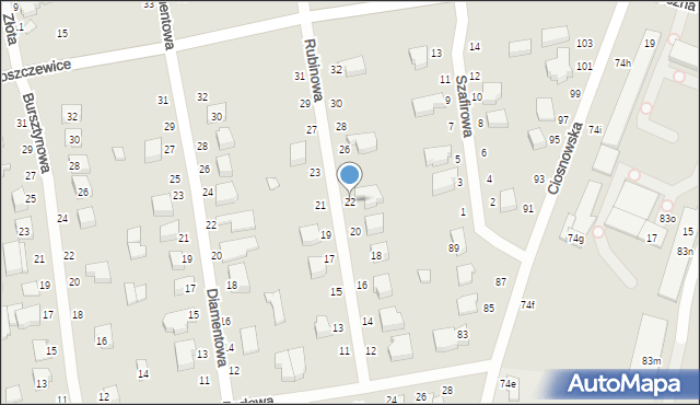 Zgierz, Rubinowa, 22, mapa Zgierz
