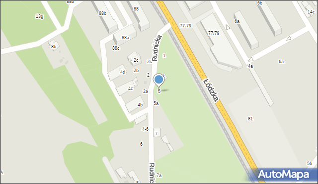 Zgierz, Rudnicka, 5, mapa Zgierz