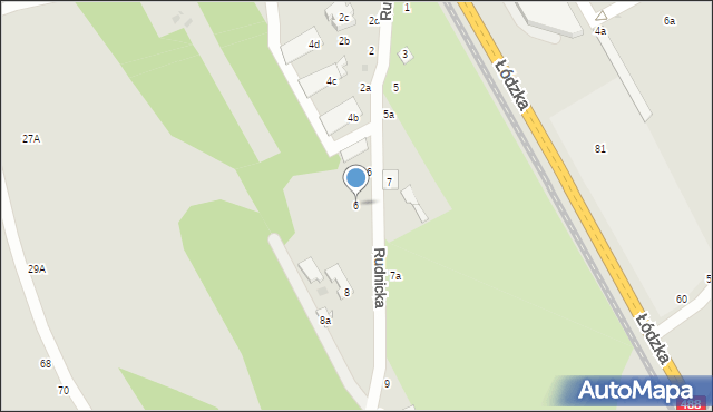 Zgierz, Rudnicka, 6, mapa Zgierz