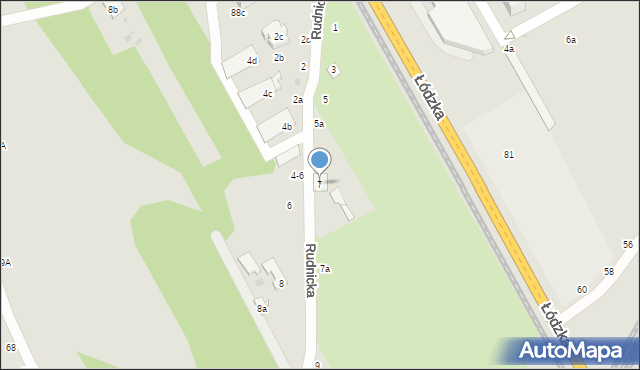 Zgierz, Rudnicka, 7, mapa Zgierz