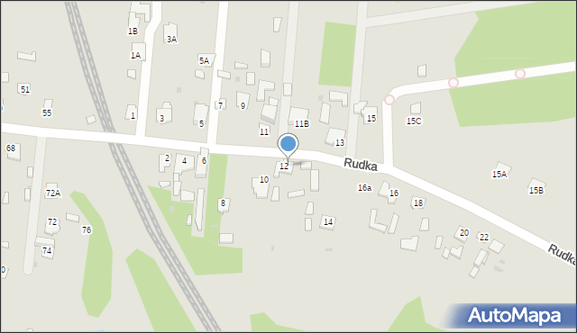 Zwierzyniec, Rudka, 12a, mapa Zwierzyniec