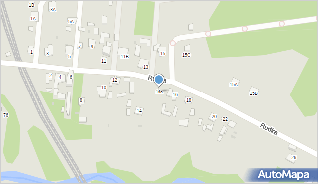 Zwierzyniec, Rudka, 16a, mapa Zwierzyniec
