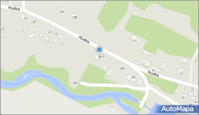 Zwierzyniec, Rudka, 26, mapa Zwierzyniec