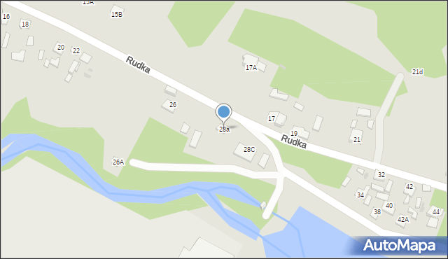 Zwierzyniec, Rudka, 28a, mapa Zwierzyniec