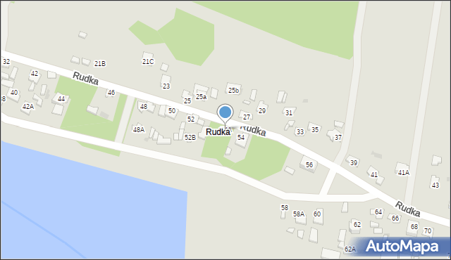 Zwierzyniec, Rudka, 54A, mapa Zwierzyniec