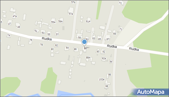Zwierzyniec, Rudka, 88, mapa Zwierzyniec